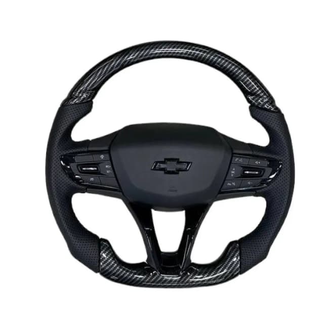 Chevrolet Tracker 2 uchun anatomik, qora charmli rul