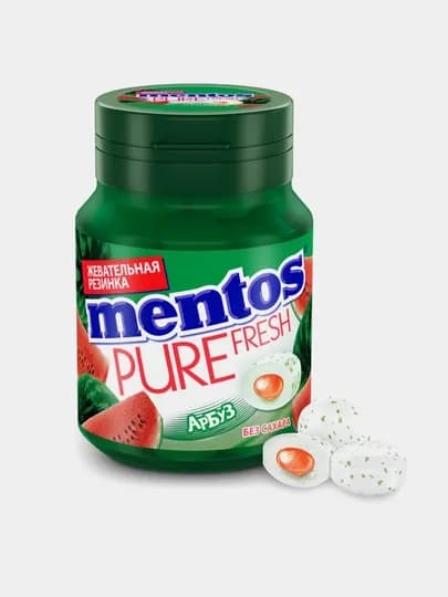 Жевательная резинка Mentos Pure Fresh Арбуз, 54 г