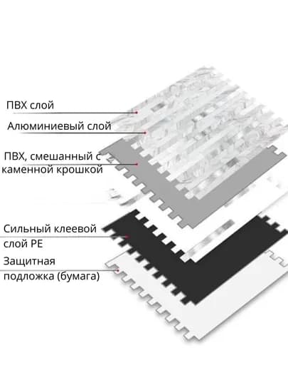 Самоклеящаяся мозаичная обои для стен обой 30.3 × 27.5 см, декоративная 3D обои — 147-MOZAYKA-КОРИЧН-10