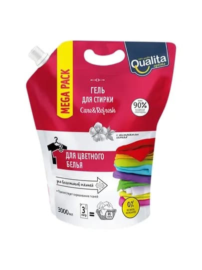 QUALITA Гель для стирки цветного белья, 3 л