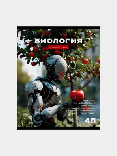 Тетрадь предметная, 40 л,. BG "Робот" - Биология, эконом