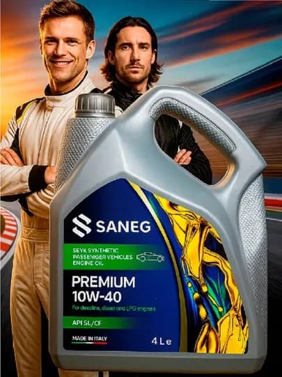 SANEG Premium SAE 10W-40 API SL, 4 литра