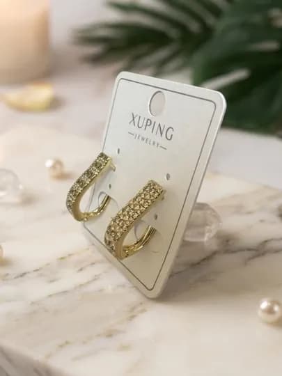 Стильные серьги Xuping Jewelry с камнями | Женская бижутерия — SAYONA-XUPINGZIRAK-БРОНЗ