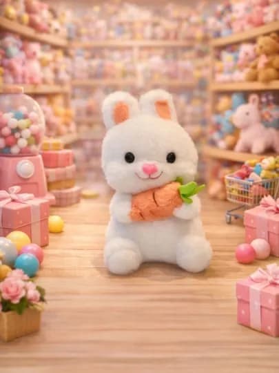 Набор мягких игрушек – Китти кошечка, милый пингвин, зайчик, 17–25 см — FIVEPL-KITTY-ЖЕЛТ