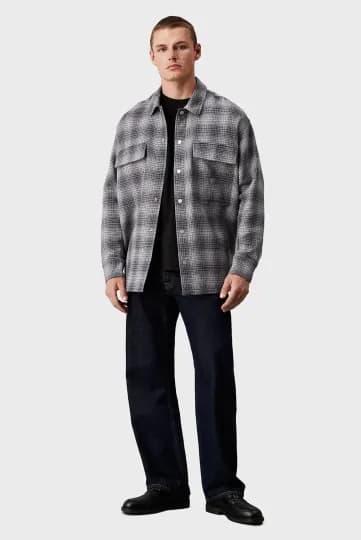 Calvin Klein Рубашка CHECK OVERSHIRT J30J326183 — FRGROUP-J30J3261830QY-СЕРЫЙ-XL