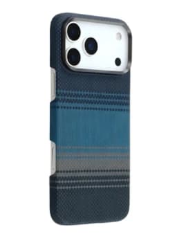 Карбоновые магнитные чехлы KNIT Carbon Kevlar для моделей iPhone — WRSHOP-KNITCHEXOL-ГОЛУБ-17pro