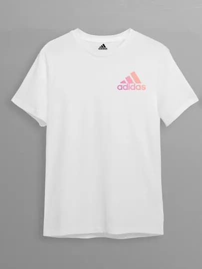Футболка спортивная, унисекс, хлопок 100% — DUDU023-ADIDAS3-РОЗОВ-M