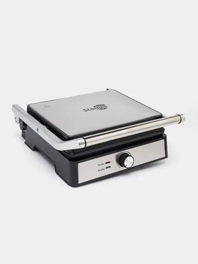 Гриль электрический 1000Вт, электрогриль с режимом барбекю — ATSLSF8-TGRILL-ХРОМ