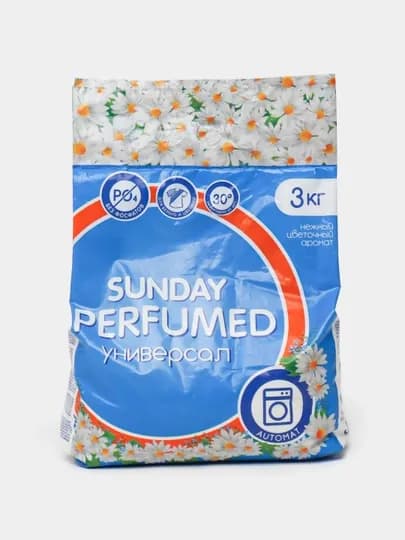 Стиральный порошок Sunday Perfumed Universal, автомат, 3 кг