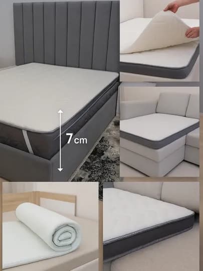 Топпер для матраса, кровати и дивана Softsleep Company — POSTEEL-TOPPERS-СЕРЫЙ-200X120-PENOPOL