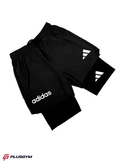 Шорты на шнуровке, для спорта, для спортзала — SPORTPL-LSADIDAS-ЧЕРН-4XL