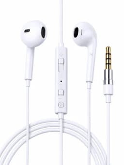 Проводные наушники 3.5mm Stereo с микрофоном для Android iPhone — LUXE123-SIMLINAUSHNIK-ОРАНЖ