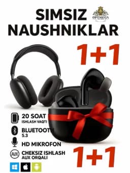Беспроводные наушники-вкладыши Pods, 1+1 наушники для iPhone и Android P9, MAX — MAG777-P9X01002-ЧЕРН