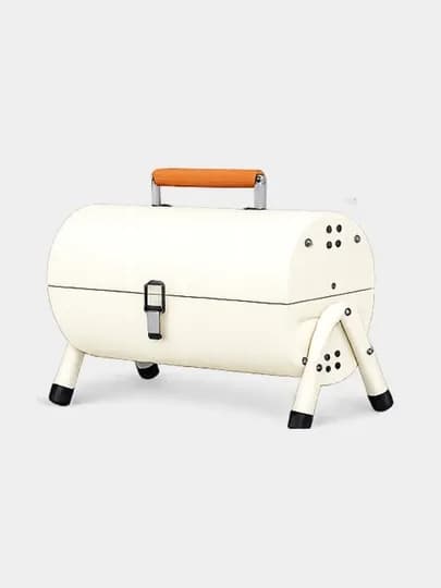 Портативный мини BBQ мангал-гриль, 3 цвета, 42 × 37.5 × 27.5 см — TMATTA-PECH-КРЕМОВ