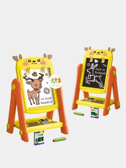 Мольберт детский, магнитная доска, для рисования мелом и маркером — TOYMAG-MLBRTGM-МАНГО