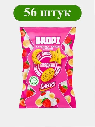 Dropz со вкусом Клубника-банан-сливки с 20г, 56 шт — CHEERS-FJDXS02