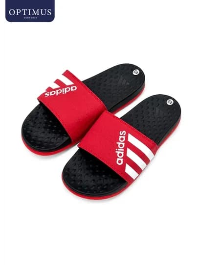 Шлепанцы мужские Adidas сланцы, летняя обувь для пляжа и дома, тапочки открытые — OPTMUS-ADIDASSHIPPAK-АЛЫЙ-40