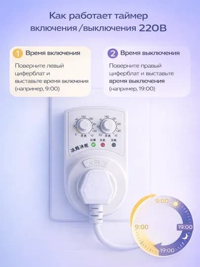 Таймер включения/выключения 220В, для бытовой техники, холодильников и аквариумов — SMARTDL-TAYMER2