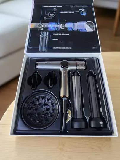 Фен, фен для волос, JRM styler Super Hair Dryer, 5 насадок, подставка, фены