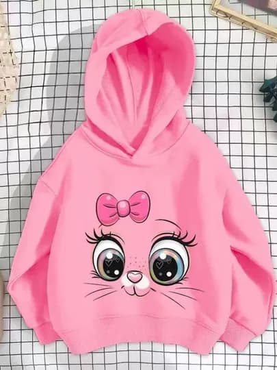 Детские худи/толстовки и свитшоты, в стиле "Bunny Style" — повседневная одежда — NEWKIDS-XUDI-РОЗОВ-110