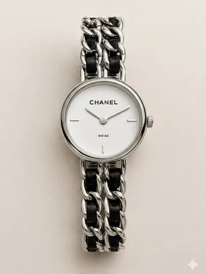 Классические часы с цепочным дизайном — LWATCHS-95W0168-БЕЛЫЙ