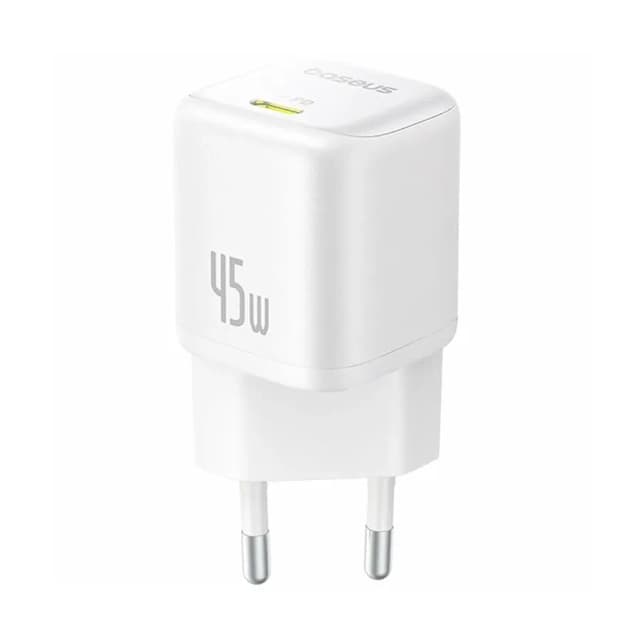 Адаптер Baseus P10176800213-00 PicoGo GaN Fast Charger 1C 45W EU Moon White