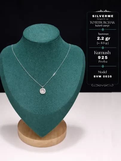 Женская цепочка SILVERME, из серебра 925 пробы — колье с кулоном, для подарка