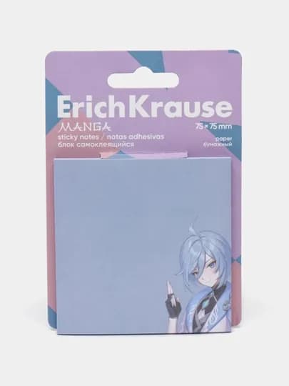Блок самоклеящийся бумажный ErichKrause Manga, 75х75 мм, 50 листов 61667