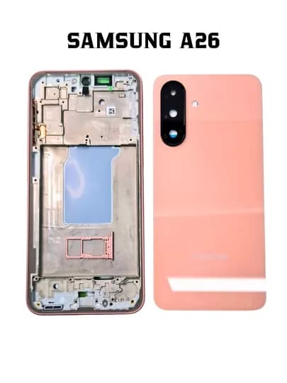 Корпус Samsung A26 комплект – задняя крышка, рамка, лоток SIM, стекло камеры, кнопки