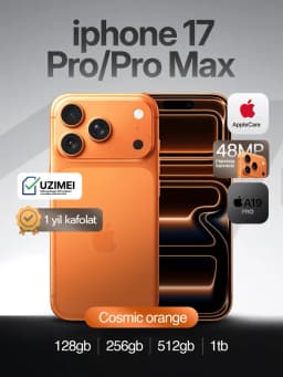 Смартфон Apple iPhone 17 Pro Max 256 ГБ (eSIM+eSIM), Cosmic Orange