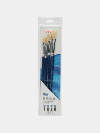 Кисть для рисования, набор 4 шт "Deli 73923"