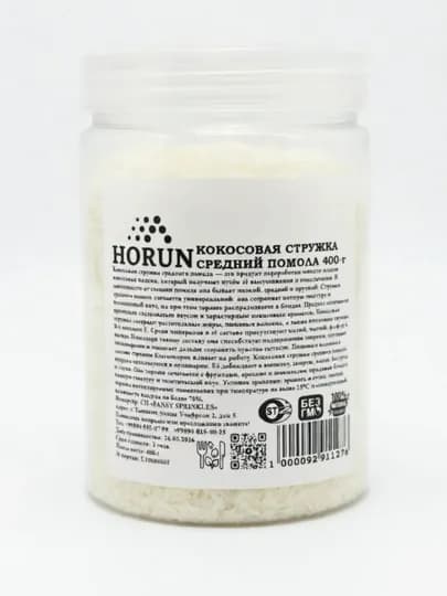 Кокосовая стружка среднего помола HORUN, 400 г