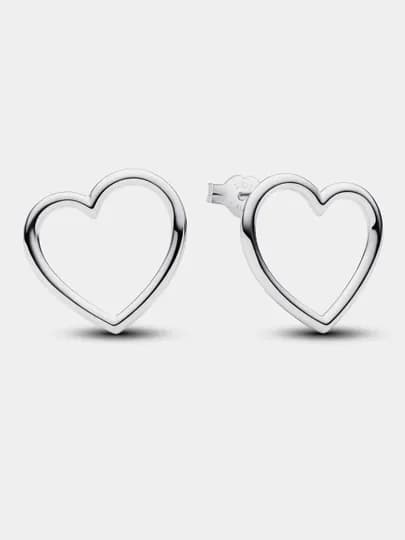 Серьги aсимметричные сердца Pandora 293077C00