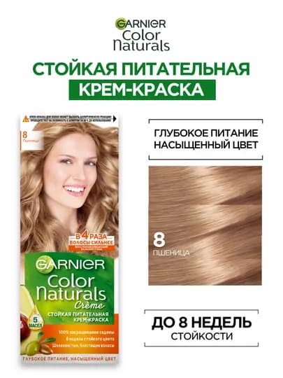 Garnier, стойкая питательная крем-краска для волос Color Naturals — GGGAR-KRASKA-КОРАЛЛ