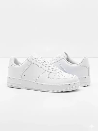 Кроссовки Unisex Nike Air Force 1 из экокожи, ,белые, размеры 35–46