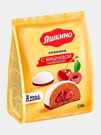 Пряники Яшкино, с вишнёвой начинкой, 350 г