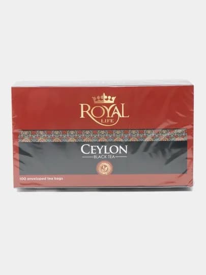 Чай черный Royal Life Сeylon, 100 пакетиков, 150 г — ROYALT-P0D6BA0