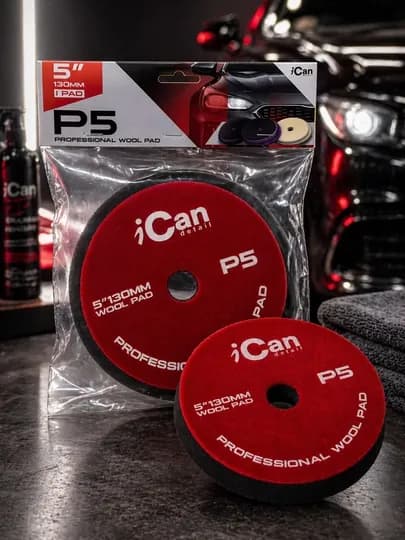 ICan P5 шерстяной полировальный круг 5 дюймов мощный режущий диск для полировки автомобиля