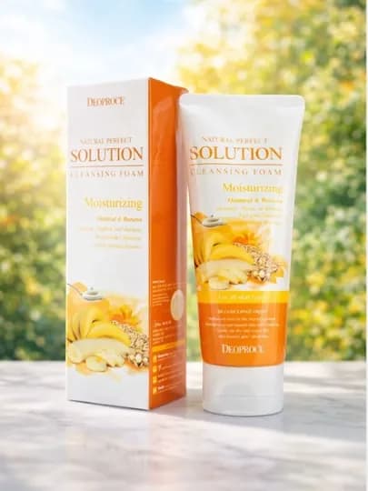 Deoproce Natural Perfect Solution Cleansing Foam — корейская пенка-скраб для умывания — 332211-PENKADEOPROCEYUZUCHUN-ГОРЧИЧ