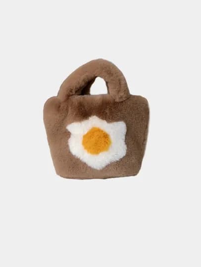 Сумка кросс-боди плюшевая,Мягкая игрушка для — WYBAGS-A19-КОРИЧН