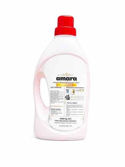 AMARA гель для стирки, роза, 4 кг | Отбеливает и долго держит аромат
