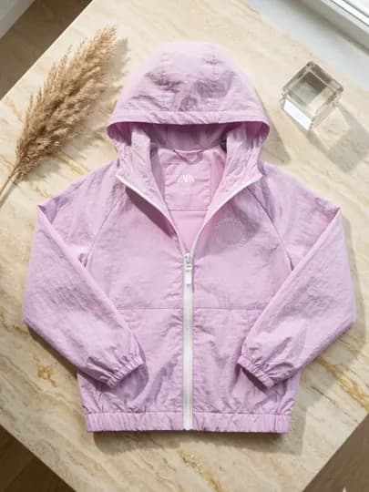 Лёгкая ветровка для девочек с капюшоном и молнией Zara — MYYBABY-ZRVTF-СИРЕН-5 лет