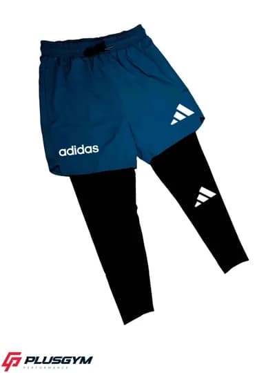 Мужские шорты для фитнеса, с лосинами — PLUSGYM-SHORTIKADIDAS-СИНМЕЛ-XXL