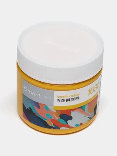 Краска акриловая в банке Dmast Deli RA11-100-103 Medium Yellow, 100 мл
