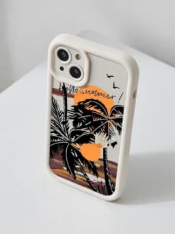 Чехол на iPhone 7, 8, SE, XR, XS, 11, 12, 13, 14, 15, 16, 17, Pro, Max, Plus, айфон Mini, силикон — ZOOMTEC-SANCASE-БЕЛЫЙ-13