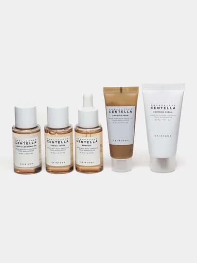 Дорожный набор SKIN1004 Madagascar Centella Poremizing, Tea-Trica, Even Tone Travel Kit — DIDERMA-CENTELLANABOR-ШОКОЛ