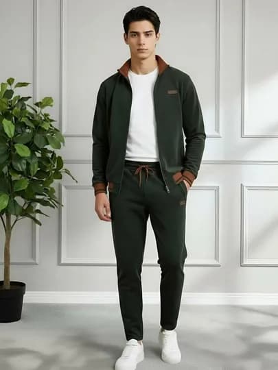 Осенний костюм-двойка, мужской, одежда — BREENDD-ZEGNA07-ТЕМНЗЕЛ-XL