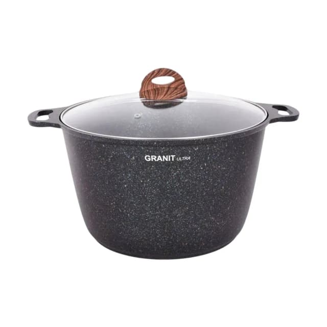 Кастрюля Kukmara 10л со стеклянной крышкой Granit ultra кгг102а
