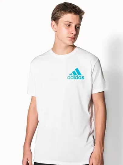 Футболка спортивная, унисекс, хлопок 100% — DUDU023-ADIDAS3-СИНИЙ-L