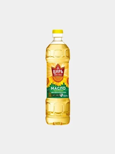 Подсолнечное нерафинированное масло "Царь", 0,8 л